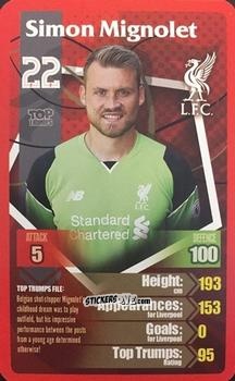 Figurina Simon Mignolet - Liverpool 2016-2017
 n. 21 - Top Trumps