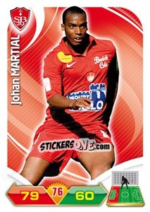 Sticker Johan Martial - FOOT 2012-2013. Adrenalyn XL n. 51 - Panini