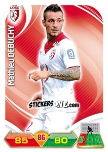 Sticker Mathieu Debuchy - FOOT 2012-2013. Adrenalyn XL - Panini