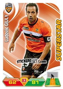 Sticker Ludovic Giuly - FOOT 2012-2013. Adrenalyn XL n. 110 - Panini
