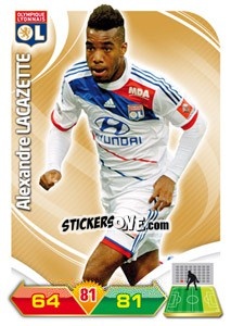 Figurina Alexandre Lacazette - FOOT 2012-2013. Adrenalyn XL - Panini