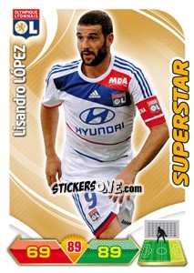 Sticker Lisandro Lopez - FOOT 2012-2013. Adrenalyn XL n. 126 - Panini