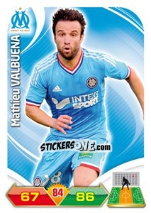 Sticker Mathieu Valbuena - FOOT 2012-2013. Adrenalyn XL n. 138 - Panini