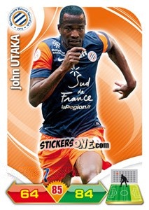 Sticker John Utaka - FOOT 2012-2013. Adrenalyn XL n. 156 - Panini