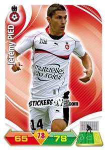 Sticker Jeremy Pied - FOOT 2012-2013. Adrenalyn XL n. 188 - Panini