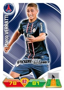 Sticker Marco Verratti - FOOT 2012-2013. Adrenalyn XL n. 198 - Panini