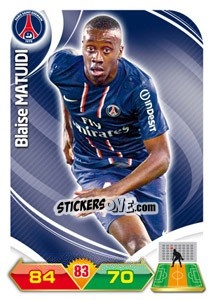 Sticker Blaise Matuidi - FOOT 2012-2013. Adrenalyn XL n. 199 - Panini