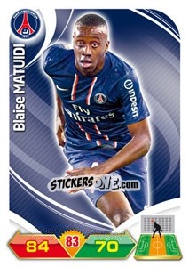 Cromo Blaise Matuidi - FOOT 2012-2013. Adrenalyn XL - Panini