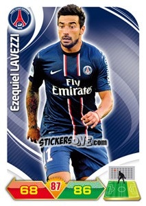 Sticker Ezequiel Lavezzi - FOOT 2012-2013. Adrenalyn XL n. 203 - Panini