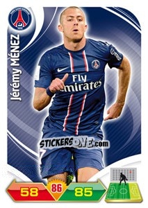 Sticker Jérémy Ménez - FOOT 2012-2013. Adrenalyn XL - Panini