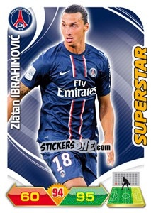 Sticker Zlatan Ibrahimovic - FOOT 2012-2013. Adrenalyn XL n. 206 - Panini