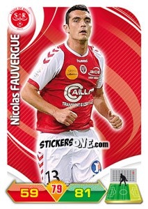 Cromo Nicolas Fauvergue - FOOT 2012-2013. Adrenalyn XL - Panini