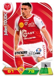 Sticker Julien Toudic - FOOT 2012-2013. Adrenalyn XL n. 220 - Panini
