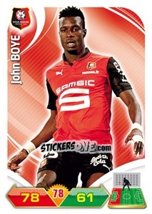 Sticker John Boye - FOOT 2012-2013. Adrenalyn XL - Panini