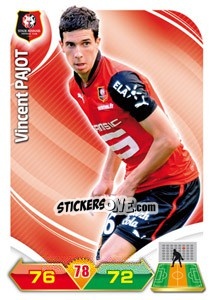 Cromo Vincent Pajot - FOOT 2012-2013. Adrenalyn XL - Panini