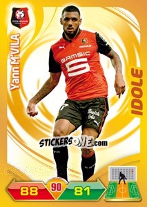 Sticker Yann M'Vila - FOOT 2012-2013. Adrenalyn XL n. 240 - Panini