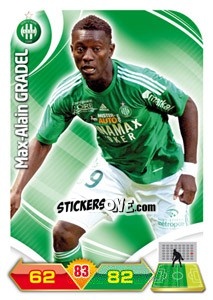 Sticker Max-Alain Gradel - FOOT 2012-2013. Adrenalyn XL n. 252 - Panini
