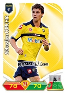 Sticker Sebastien Corchia - FOOT 2012-2013. Adrenalyn XL n. 259 - Panini