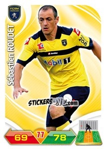 Sticker Sebastien Roudet - FOOT 2012-2013. Adrenalyn XL - Panini