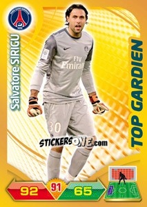 Sticker Salvatore Sirigu - FOOT 2012-2013. Adrenalyn XL n. 326 - Panini