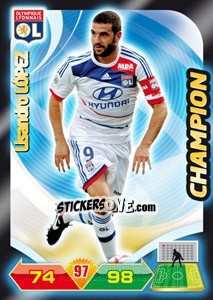 Sticker Lisandro Lopez - FOOT 2012-2013. Adrenalyn XL n. 335 - Panini