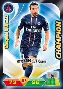 Sticker Ezequiel Lavezzi - FOOT 2012-2013. Adrenalyn XL n. 340 - Panini