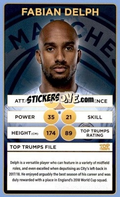Sticker Fabian Delph - Manchester City 2018-2019
 n. 14 - Top Trumps