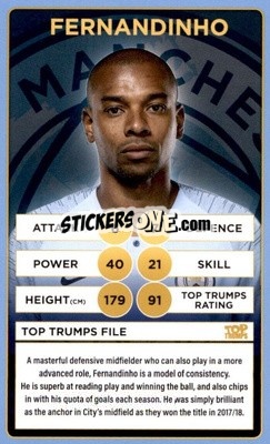 Sticker Fernandinho - Manchester City 2018-2019
 - Top Trumps