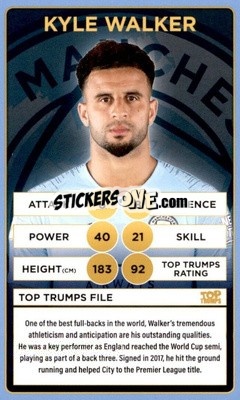 Sticker Kyle Walker - Manchester City 2018-2019
 - Top Trumps
