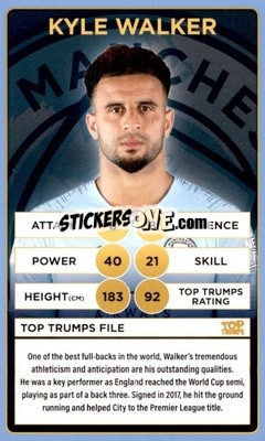 Cromo Kyle Walker - Manchester City 2018-2019
 - Top Trumps