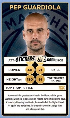 Sticker Pep Guardiola - Manchester City 2018-2019
 n. 25 - Top Trumps