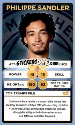 Figurina Philippe Sandler - Manchester City 2018-2019
 n. 27 - Top Trumps