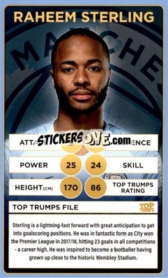 Cromo Raheem Syerling - Manchester City 2018-2019
 - Top Trumps