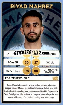 Sticker Riyad Mahrez - Manchester City 2018-2019
 n. 29 - Top Trumps