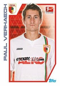 Sticker Paul Verhaegh - German Football Bundesliga 2012-2013 - Topps