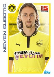 Sticker Neven Subotic - German Football Bundesliga 2012-2013 - Topps