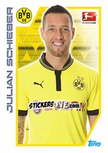 Sticker Julian Schieber - German Football Bundesliga 2012-2013 n. 51 - Topps