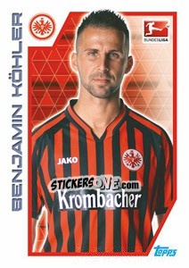 Sticker Benjamin Köhler - German Football Bundesliga 2012-2013 - Topps