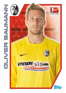 Sticker Oliver Baumann - German Football Bundesliga 2012-2013 n. 90 - Topps