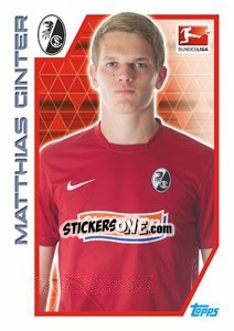Sticker Matthias Ginter - German Football Bundesliga 2012-2013 n. 91 - Topps