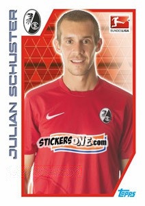 Sticker Julian Schuster - German Football Bundesliga 2012-2013 - Topps