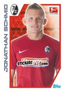 Sticker Jonathan Schmid - German Football Bundesliga 2012-2013 n. 100 - Topps