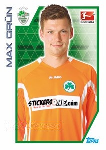 Sticker Max Grün - German Football Bundesliga 2012-2013 - Topps