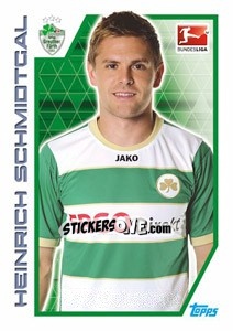 Sticker Heinrich Schmidtgal - German Football Bundesliga 2012-2013 - Topps