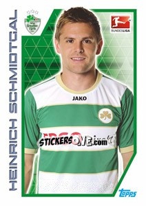 Sticker Heinrich Schmidtgal - German Football Bundesliga 2012-2013 n. 111 - Topps
