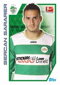 Sticker Sercan Sararer - German Football Bundesliga 2012-2013 - Topps