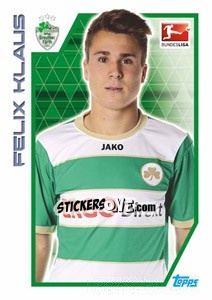 Sticker Felix Klaus - German Football Bundesliga 2012-2013 n. 117 - Topps