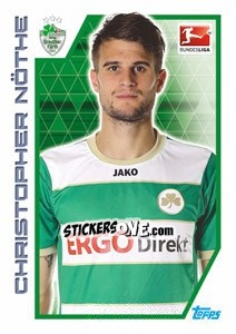 Sticker Christopher Nöthe - German Football Bundesliga 2012-2013 n. 118 - Topps