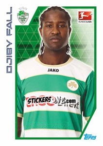 Sticker Baye Djiby Fall - German Football Bundesliga 2012-2013 n. 121 - Topps