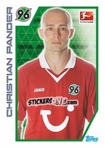 Sticker Christian Pander - German Football Bundesliga 2012-2013 - Topps